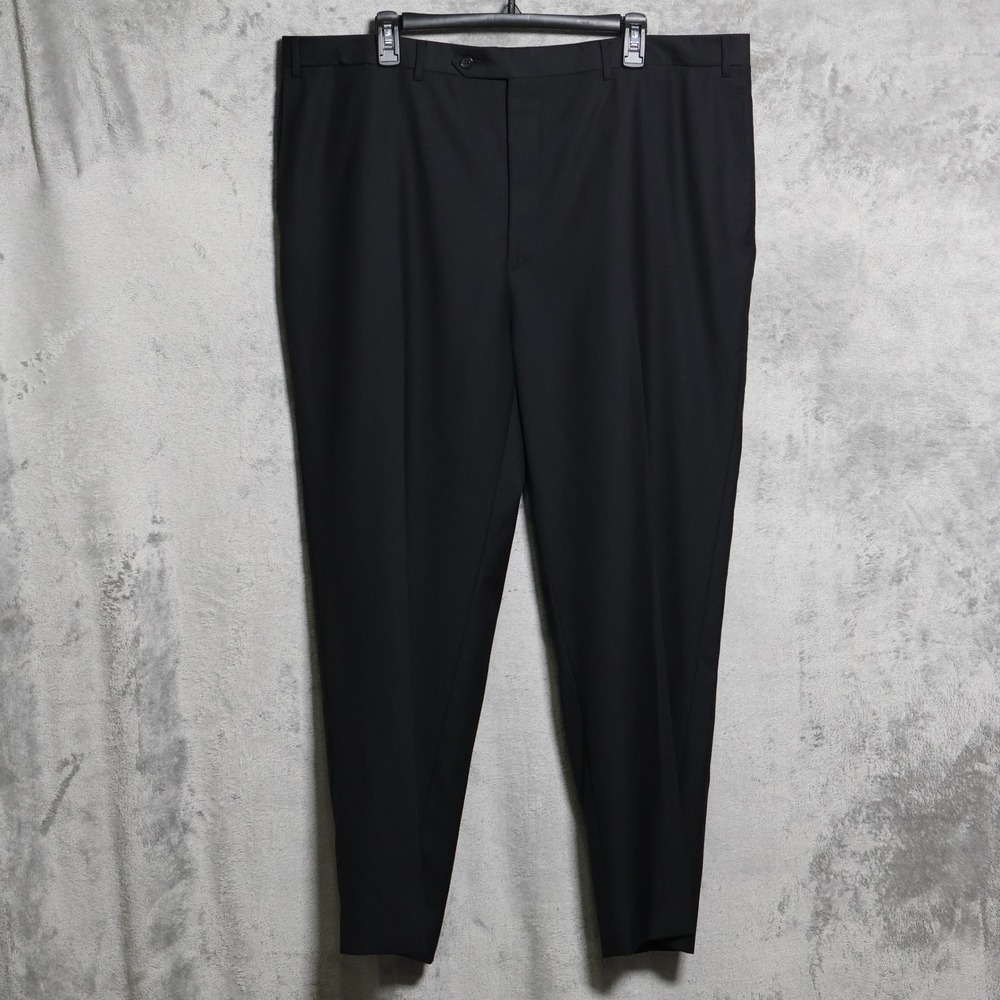 Canali Dress Pants Men 41x29.5 Dark Gray Wool Pleated Straight Leg Preppy 78012